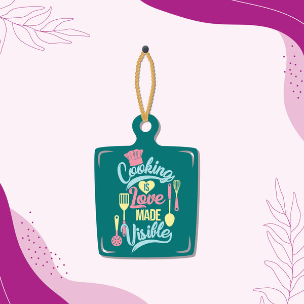 Cooking is Love made Visible Wooden Wall Hanging