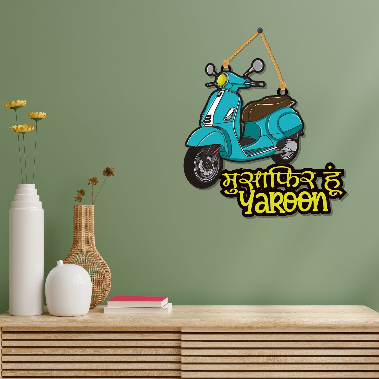 Musafir Hoon Yaaron Wooden Wall Hanging