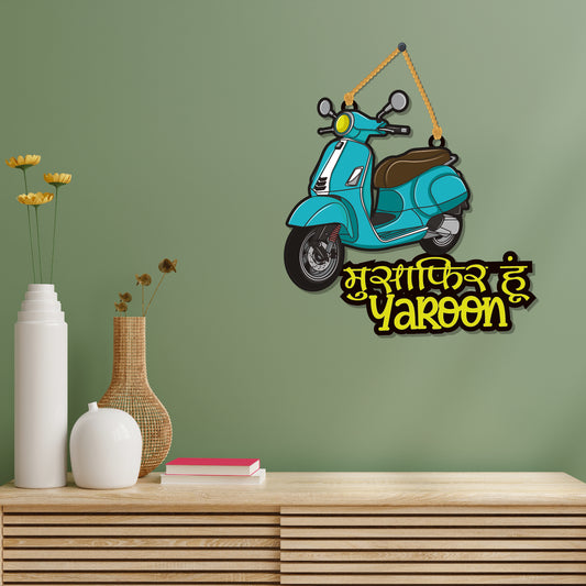 Musafir Hoon Yaaron Wooden Wall Hanging