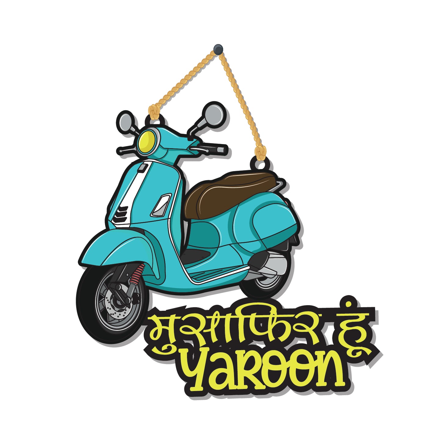 Musafir Hoon Yaaron Wooden Wall Hanging