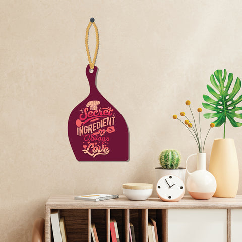 The Secret Ingredient is Love Wooden Wall Hanging
