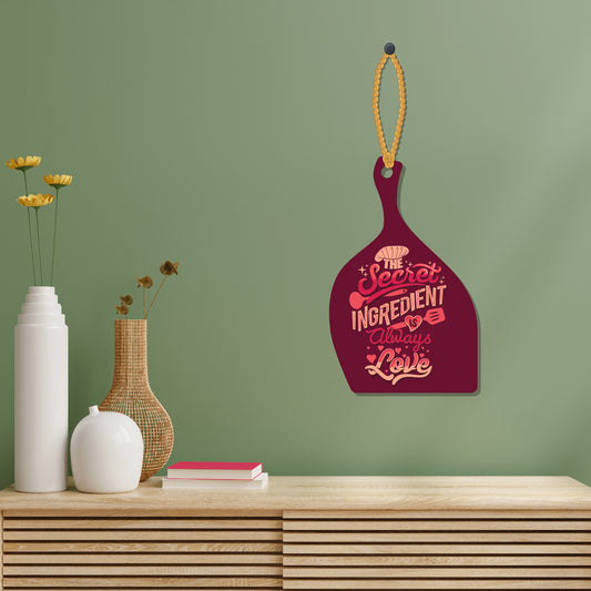 The Secret Ingredient is Love Wooden Wall Hanging