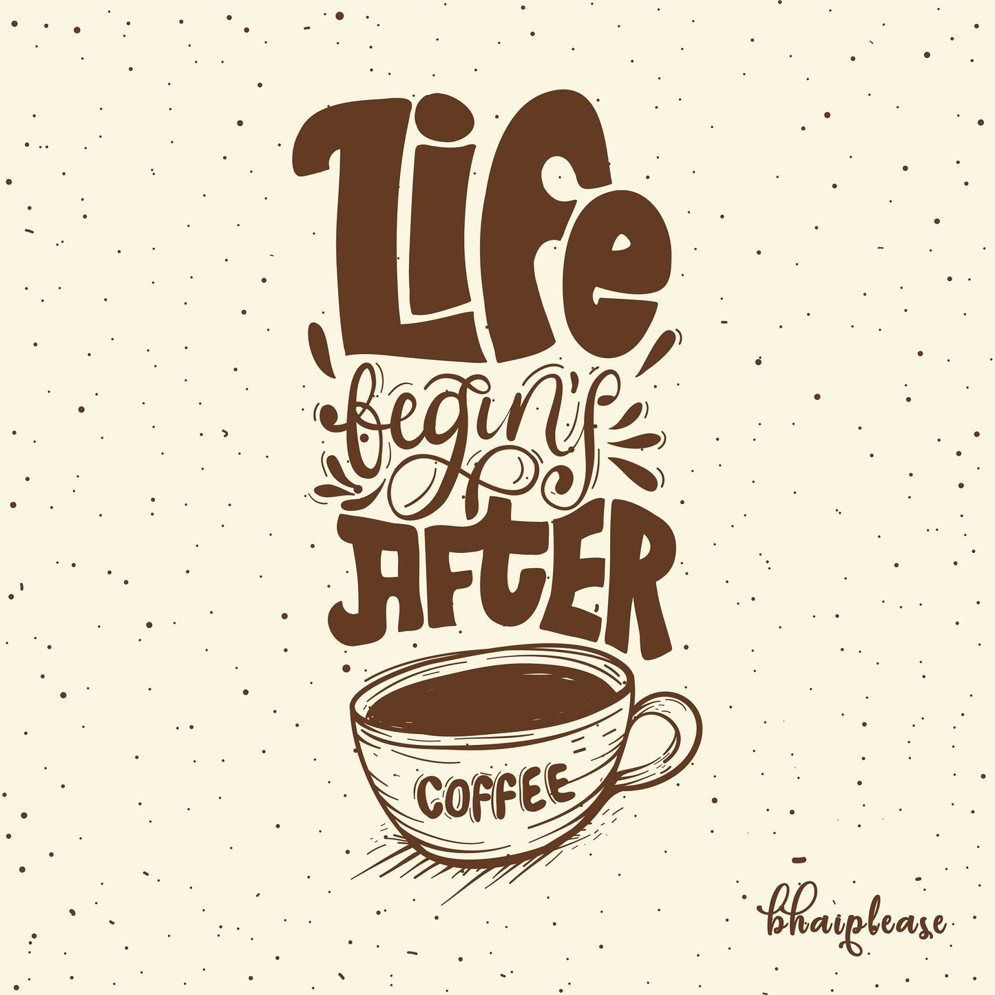 Life begins after Coffee Wooden Coaster